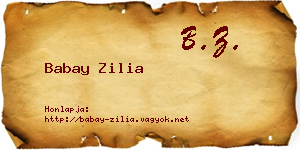 Babay Zilia névjegykártya
